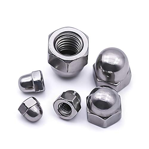 5/16-18 Acorn Hex Cap Dome Head Nuts, 304 Stainless Steel 18-8, Coarse Thread Unc, Full Thead Coverage, Pack Of 25 #TOP5