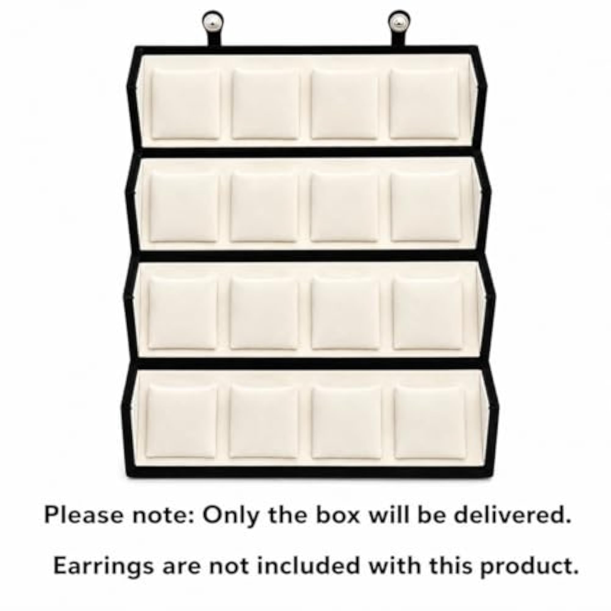 16 Pairs Designer Black Plated Earring Box