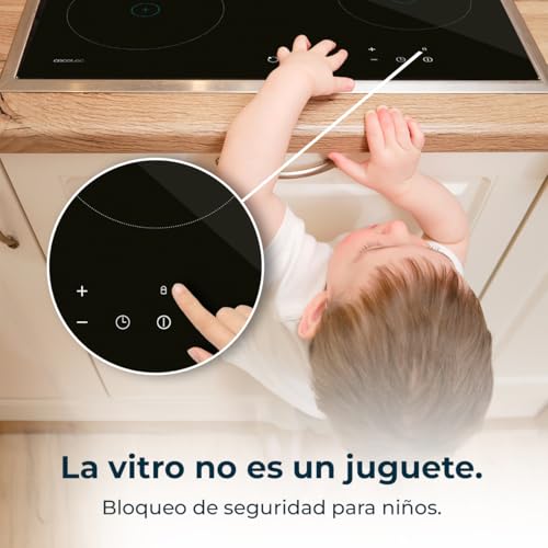Miniatura 6 de Cecotec Placa De Vitrocerámica 4 Fuegos Bolero Squad V 4001 Potencia Máxima 6000 W, 9 Niveles De Potencia, Control Táctil, Programable, Indicador De Calor Residual