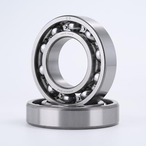 XiKe 2pcs 6209 Deep Groove Ball Bearing ID 45 x OD 85 x Width 19mm,Open Style Seal with Clearance C3,Used for Low-Power Electric Motors,Automobile and Tractor Gearboxes,General Machines, Tools, Etc.