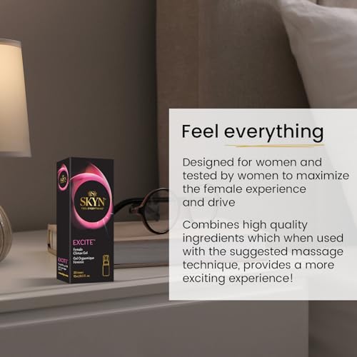 Astroglide Lube Plus Libido (2.5oz) and SKYN Excite Female Sexual Stimulating Gel (0.5oz) - Arousal Lubricants and Gels Heighten Pleasure and Sensation for Women
