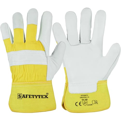 Safetytex Rindvollleder Arbeitshandschuhe EN388 robust (Gr...