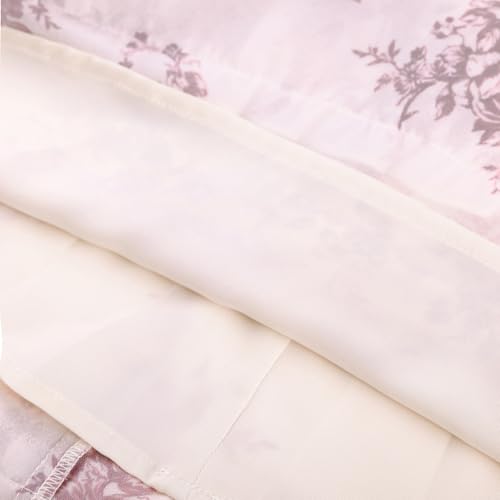 Maxi Skirts for Women Floral Chiffon Elastic High Waist Flowy Ruffle Long Skirt with Pockets Red Floral M — view 2