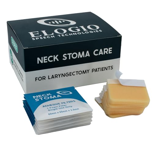 Elogio Individually Wrapped Adhesive Foam Filters – 60 Count – for Laryngectomy & Neck Stoma Care
