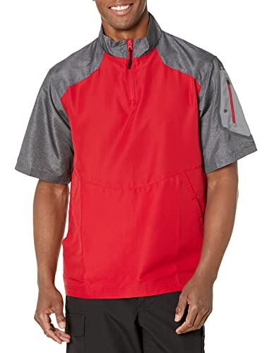 Image of Holloway Unisex Ultra-Lightweight Aero-TecO Raider Short-Sleeve Warm-Up Pullover-Carbon PRT /Blck