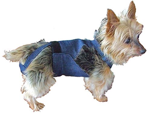 PeeKeeper Escape-Proof Dog Diaper, Small-14 Denim