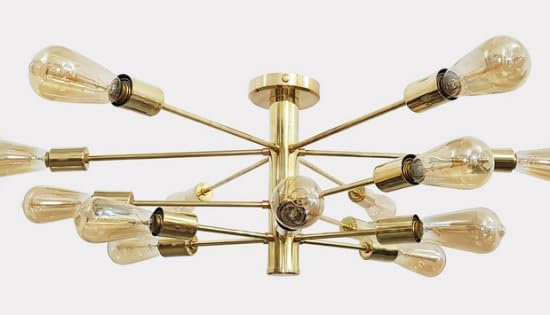 Nautical Replica Hub Nautical Replica Hub Moderne 15 Hoofd Spoetnik Plafond Verlichting Woonkamer met E27 Base Goud Opknoping Plafondlamp voor Slaapkamer, Keuken Verlichting Plafond photo 2