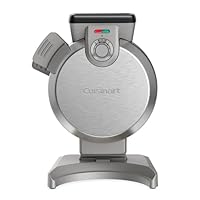 Cuisinart Vertical Belgian Waffle Maker, Brushed Stainless Steel, PFOA-Free Non-stick Coating, 5 Shade Settings, 19.1x16.6x31cm, 240V