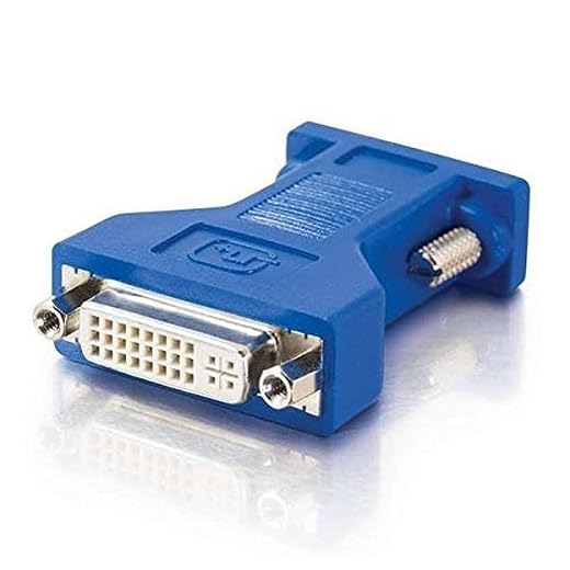 C2G 26957 DVI Female to VGA (HD15) Male Video Adapter, Blue