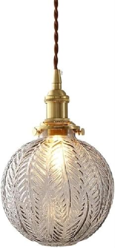 Lampe suspendue au plafond en verre japonais pour ambiance de chevet cosy