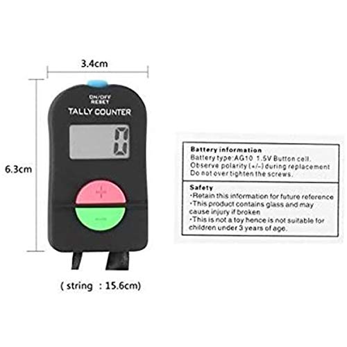 Contador eletrônico do dedo, contagem rearmável do contador da indicação digital do LCD do dígito