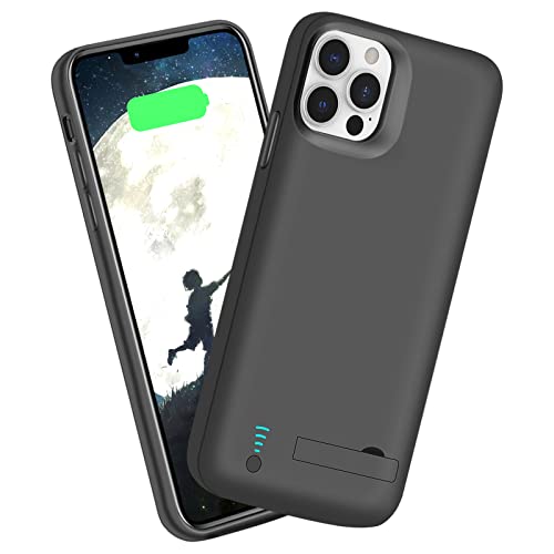 Sitong Battery Case for iPhone 13/13 Pro Black 5000mAh Rechargeable Extended Battery Charging/Charger Case Add 100% Extra Juice 6.1 Inches