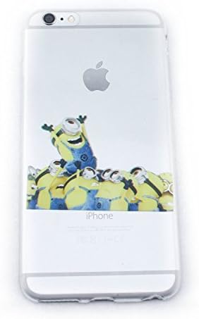 New Cute Despicable Me Minions Rubber Grip Bumper Apple iPhone 6 (4.7) Ultra Slim Case Cover (Minions reaching for apple)