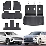 Floor Mats & Cargo Liner Fit for Buick Enclave 2025 2026 & for Chevy Traverse (7 Seats) 2024 & for GMC Acadia 25-26,All Weather Protection,Anti-Slip TPE Floor Mats & Trunk Mat Accessories