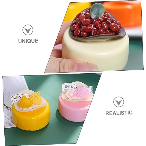 ULDIGI 6pcs Simulation Cake Lovely Cake Food Models Lifelike Fake Cakes Home Decors Tabletop Cake Decor Dessert Shop Props DIY Cake Models Delicate Cake Models Lifelike Cakes Cake Props