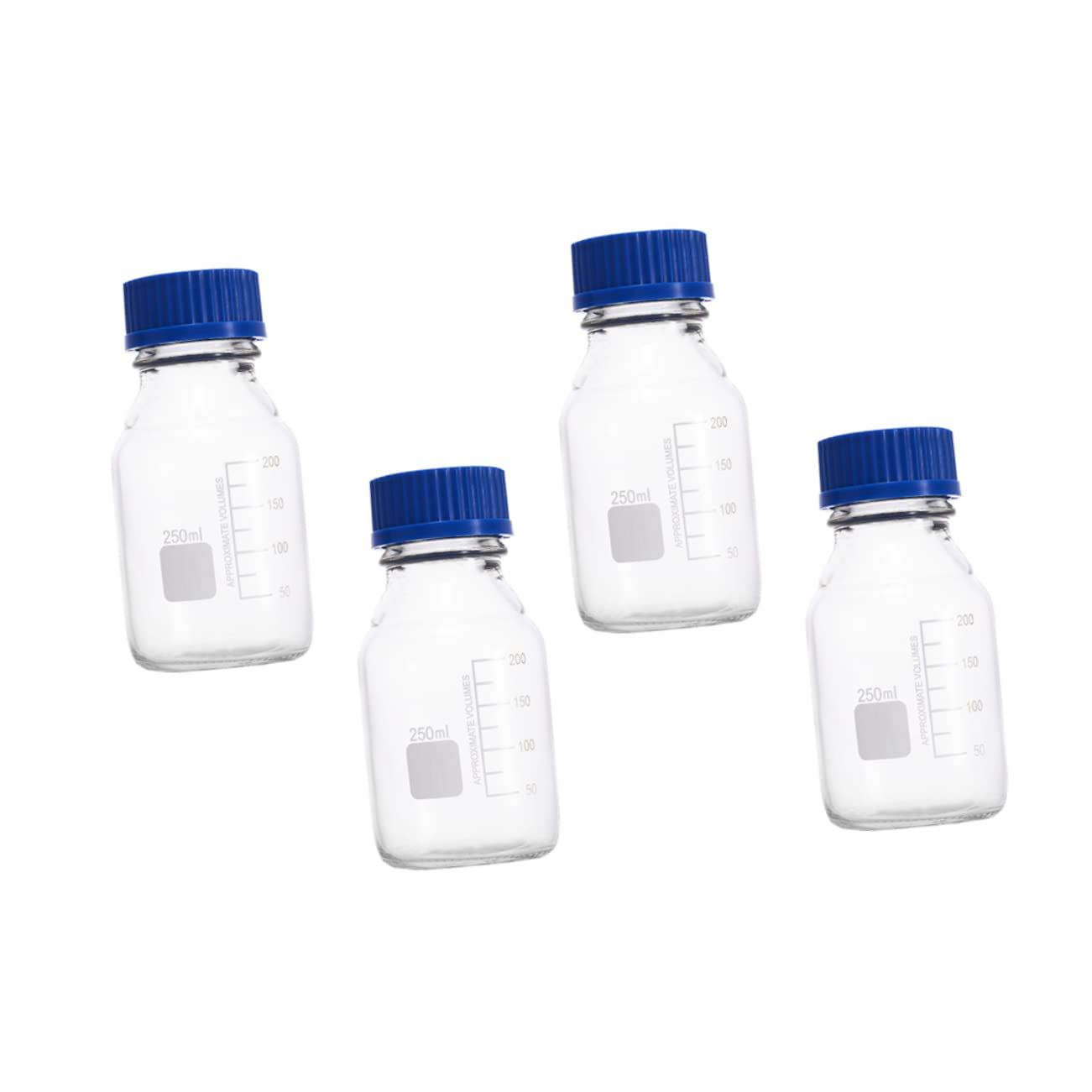 Didiseaon Flacons D'échantillons en Verre Lot de 4 250ml, avec Couvercles
