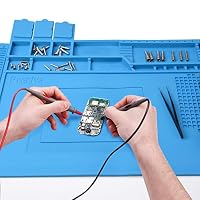 Preciva Silikonmatte 500℃ Hitzebeständige Magnetische Arbeitsmatte Arbeitsunterlage Reparatur Matte Soldering Mat Antistatisch für Lötpistolen, Heißpistolen - 45x 30cm – Ansicht 3