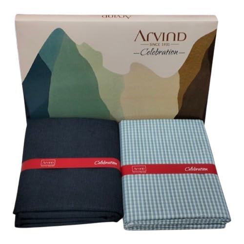 arvind Celebration Unstitched Shirt & Trouser Fabric Combo for Men | Premium Formal Dress Material Set | Tailoring Fabric Collection | Gift Pack-picture-29