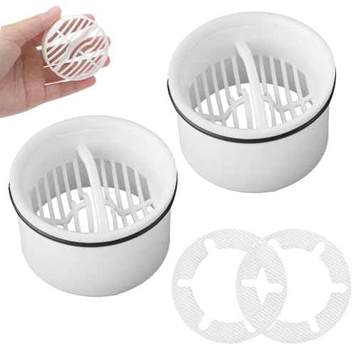 2 Stück Haarfilter Duschablauf, Tauchrohr für Dusche Ablaufgarnitur Set, Durchmesser 7cm, Sieb Dusche Abfluss Haare, Haarfänger Dusche, Filtert Lebensmittelreste und Haare, Geeignet für Küchen, Bäder