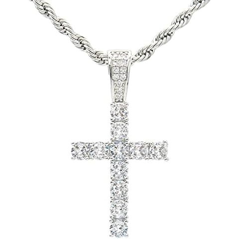 KONFEN Stainless Steel Cross Pendant Necklace Cover