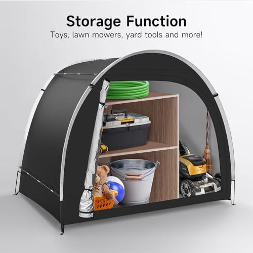 Bike Storage Tent, PU5000 Waterproof Outdoor Shed for 4 Bikes - Image 5