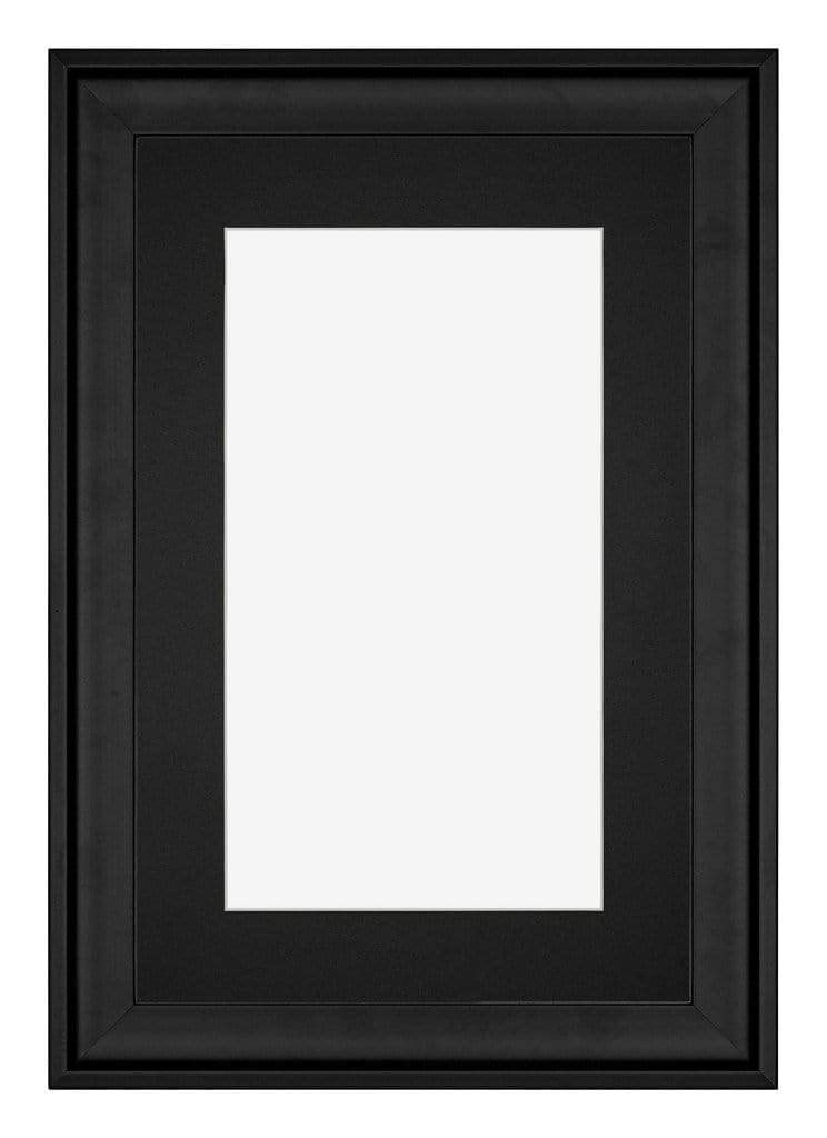 yd. Passepartout 60x90 cm für Fotogröße 55x85 - Schwarz - Museumkarton - Außenmaße 60x90 cm - Innengröße 55x85 cm
