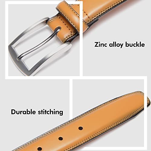 Mark Fred Mens Belt - Leather Dress Belt for Men - Handmade Leather Belts4