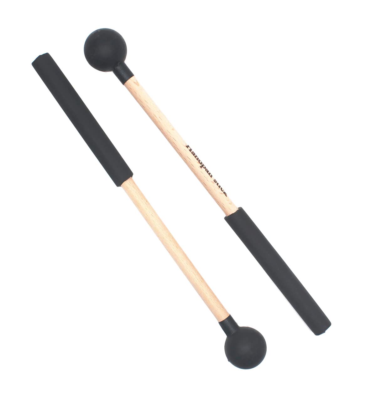 1 Paar Zungentrommel Schlägel mit Halterung Handpan Drum Sticks Gummihammer Percussion Instrument Zubehör (Typ A)
