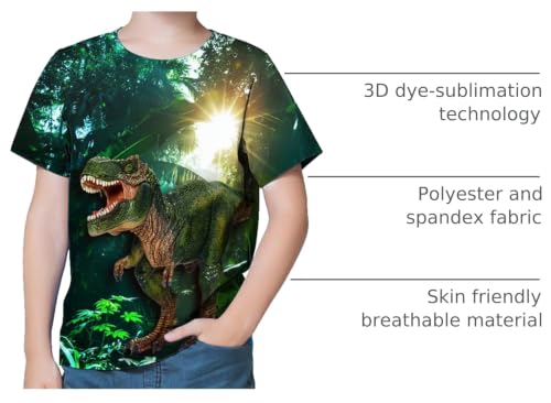Image of LAIDIPAS Boys Girls 3D Graphic T-Shirt Short Sleeve Tops Tees 6-16 Years