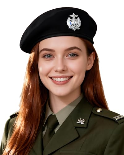 Wool Military Beret Hat for Men and Women - British Army Style Beret Hat Men, Black Beret Vintage Fashion