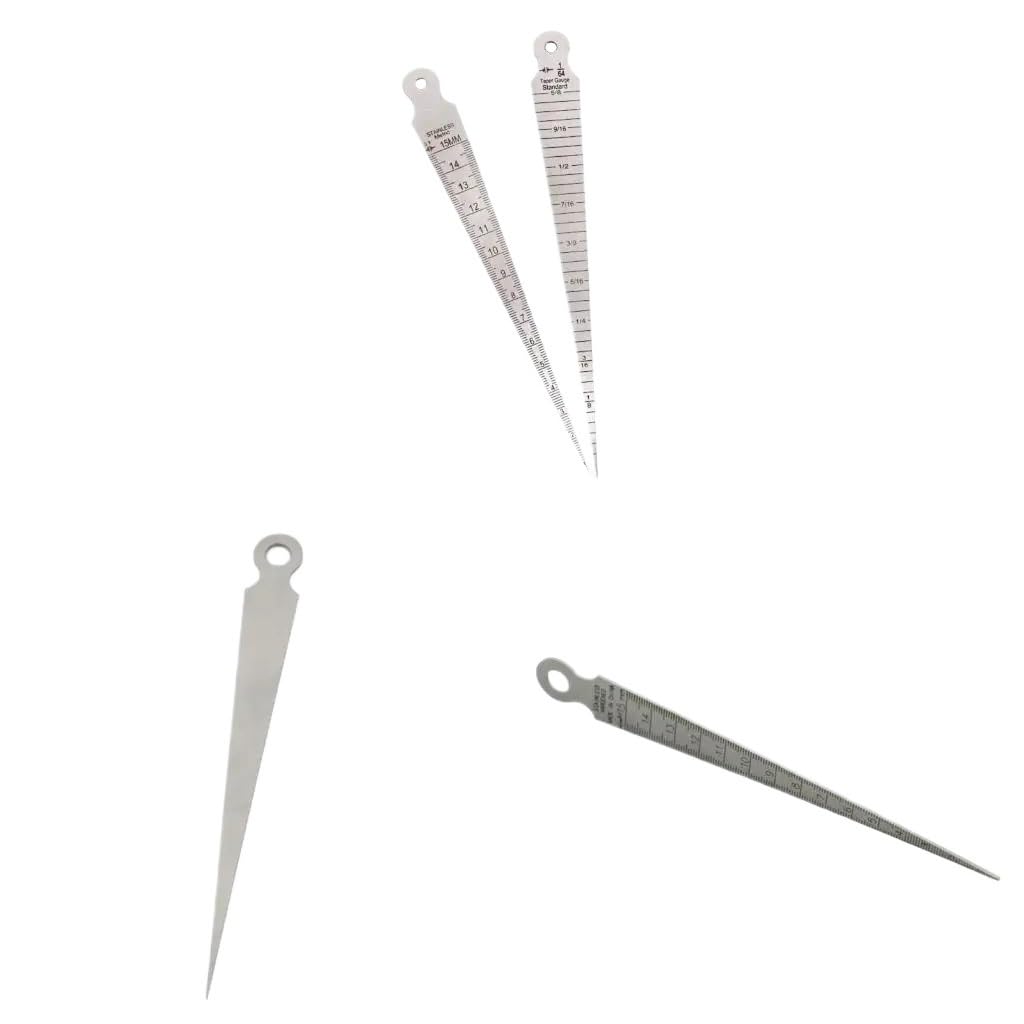 Ewsdsfs One Color Stainless Steel 0-15Mm Taper Gauge Aperture Scale Feeler Hole Inspection Measuring Ruler
