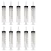 60ml Catheter Tip Syringe with Covers 10 Pack by Tilcare - Sterile Plastic Medicine Food Droppers for Children, Pets or Adults - Latex-Free Oral Medication Dispenser - Large Feeding Tube Syringes
