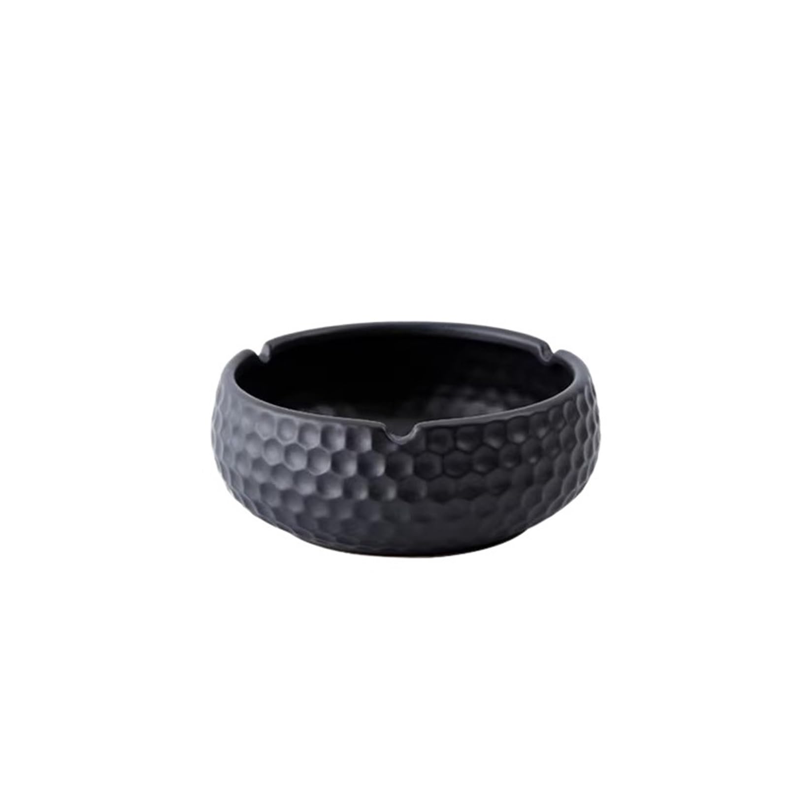 Cigarettes Ashtrays Ceramic Ashtray Texture for Office Table Decor(Black)