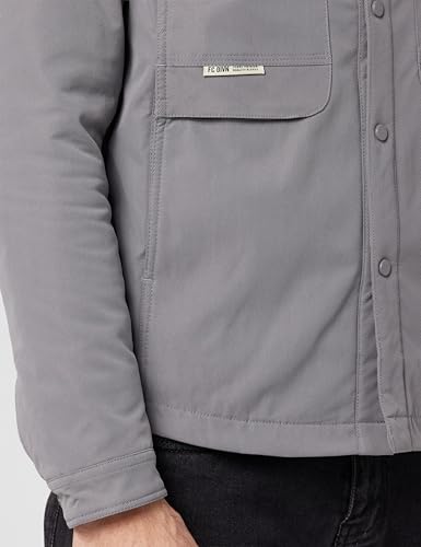 Image of Qube By Fort Collins Men's Shacket for Winter - Padded Shirt Jacket for Men | Full Sleeve Button Down Overshirt with Four Utility Pockets & Snap Placket for Layering, Travel & Everyday Wear