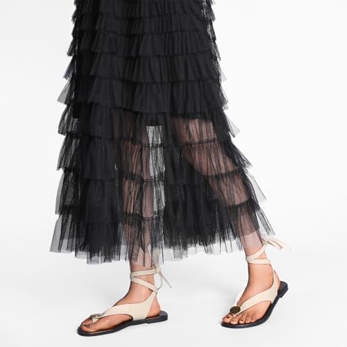 Strap Flip Flop Flat Sandals for Women with Metal Circular Ankle Strappy Ladies Fashion Cute Summer Thong Sandals Dressy.