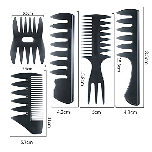 Zhioudz Set di 5 Pettine Capelli Uomo