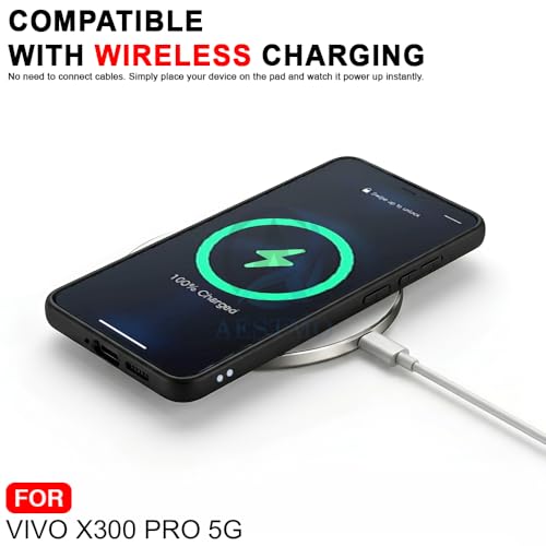 Image of AESTMO Hybrid Shockproof Back Cover Case for Vivo X300 Pro 5G Compatible with MagSafe | Hard Back Case Cover for Vivo X300 Pro 5G (PC & TPU, Translucent Back, Black Sides)