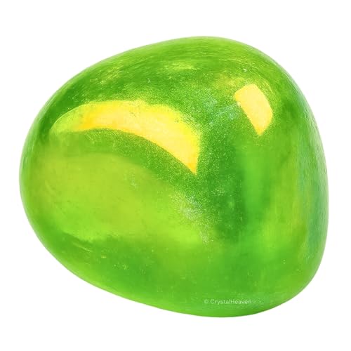 Image of Crystal Heaven Certified Apple Aura Quartz Healing Tumbled Stone,Natural Polished For Diy Crafts,Manifestation,Meditation,Pooja Feng Shui And Reiki Healing(30 Grams)