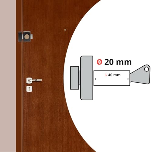 Cerrojo de cilindro 40 mm Vachette eclador modelo 67632 SC con becerro para puertas de madera 5