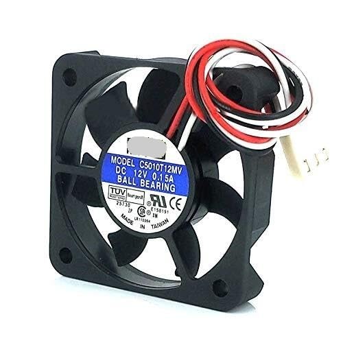 C5010T12L/C5010T12MV Server Cooler Fan - 12V 0.15A CPU Cooling for 50x50x10mm 3PIN
