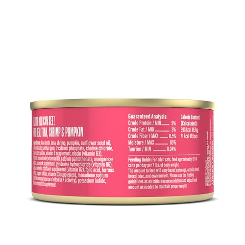 Image of Tiki Cat Friends Tuna, Shrimp & Pumpkin, Grain Free, 2.8 oz. Can, 12 Count | Grain free, high moisture wet cat food for adult cats, gentle fiber from pumpkin, 12 cans per pack
