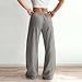 Women's V Crossover Waist Sweatpants Loose Fit Fashion Baggy Y2K Jogger Pants Lightweight Wide Leg Lounge Pants Gray