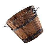 Pot de fleurs - le pot de fleurs en bois peut non seulement être un pot de fleurs, mais peut également être un petit seau pour stocker des articles divers, une jardinière décorative