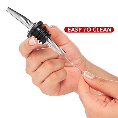 12 Pack Stainless Steel Classic Bottle Pourers Liquor Bottle Pourers Bottle Pourers For Alcohol - Pour Spouts For Liquor Bottles - Liquor Pourers Liquor Pour Spout Pourer Alcohol Spouts Bottle Spout #TOP1