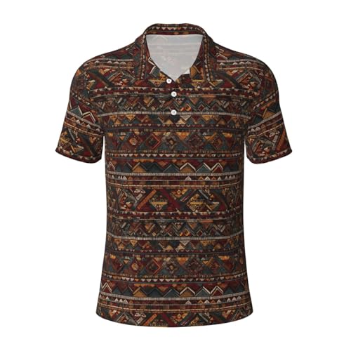 Moxquju African Tribal Style (6) Print Polo Shirt Classic Button