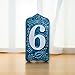 Handmade Ceramic House Number Tile – Custom Outdoor Address Sign – Turkish Iznik Art – Weatherproof Door Decor – 0 to 9 Digits (Green, 6)