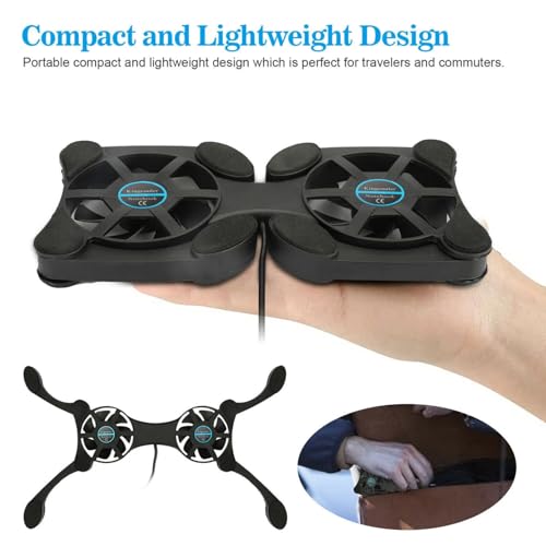 Base refrigerante plegable para laptop con doble ventilador miniatura 4