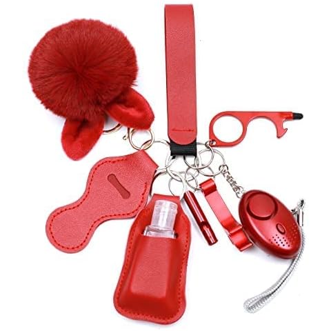Safety Keychain Set for Women and Kids, Self Defense Keychain Set with Personal Alarms, 9 PCS Safety Alarm Keychain Safety Protection Devices for Girl Kids Children Elderly Student Walker Cover