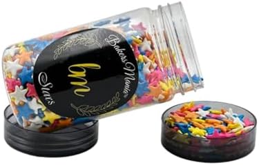 Bakers Mania Star Shaped (150gm) Edible Sprinkles for Cake, Cupcake, Dessert, Pastry, Ice Cream, Brownies Decoration, Baking Cake Items (Star Sprinkles 1 PC)