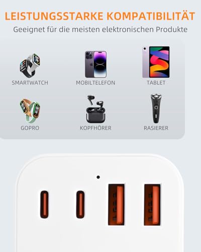 Reiseadapter Weltweit Set, Internationaler Reiseadapter mit USB-A/Typ-C, Typ G/B/I/A/M/D Steckdosenadapter Reiseadapter für UK/USA/Australien/Japan/Südafrika/Indien